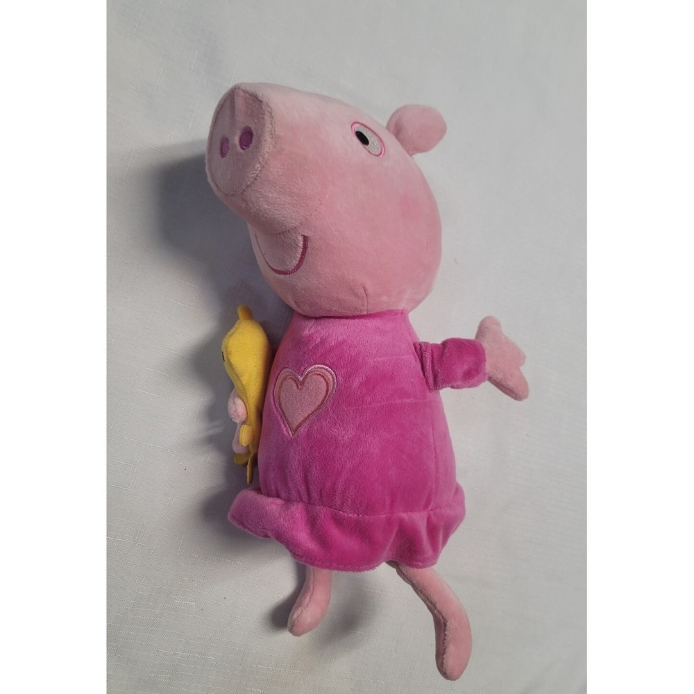 PINK PEPPA PIG WITH BABY 12" PLUSH HUGS AND OINKS TALKING STUFFED Animal